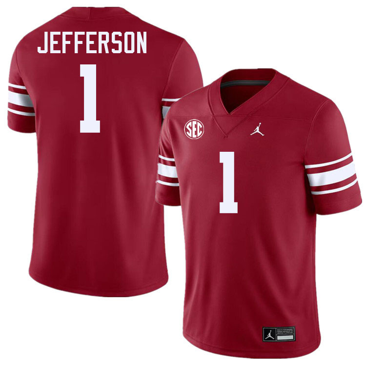 Oklahoma Sooners #1 Tony Jefferson College Football Jerseys,Uniforms-Throwback